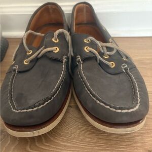Sperry Charcoal and Tan Boat Shoes
